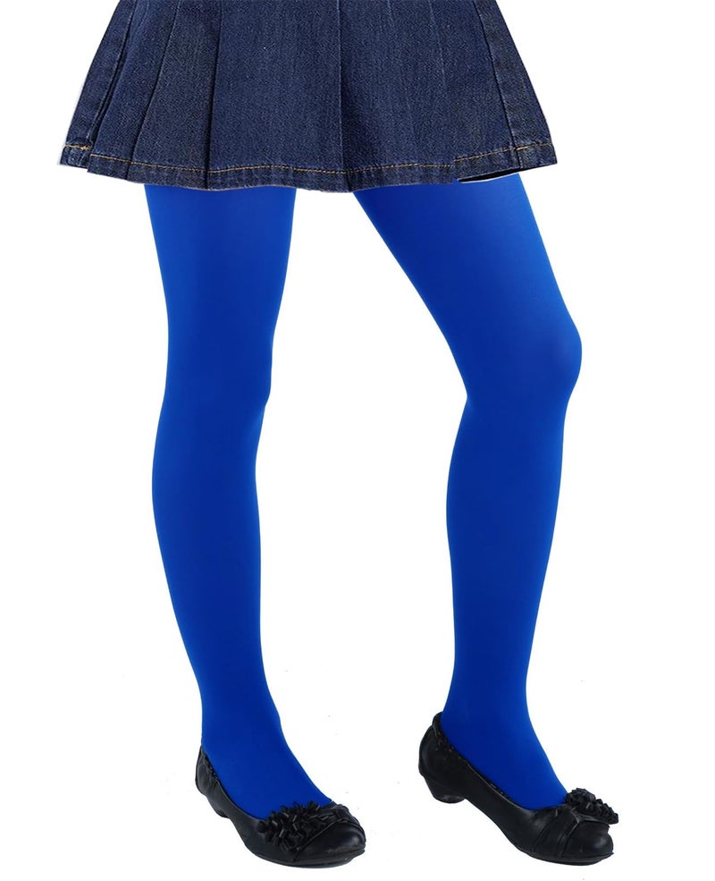 CHUNG Girls Light Weight Stretchy Footed Lights Students Ballet 1or3 pieces, Royal Blue, 5-8Y - Image 1